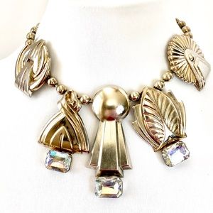 Kirk’s Folly Antique Silver Art Deco Necklace RARE